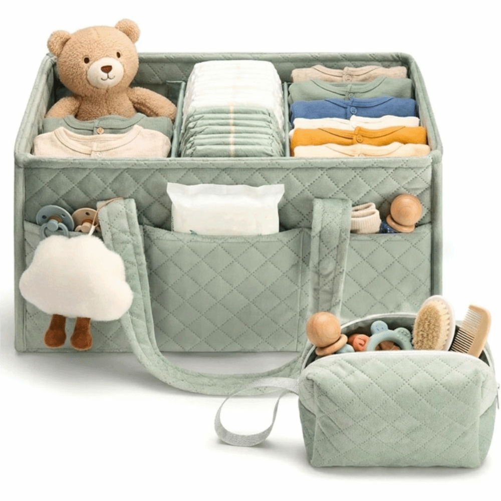 กระเป๋าจัดเก็บผ้าอ้อมเด็กขนาดใ - Baby Nursery Essentials บทวิจารณ์และราคา