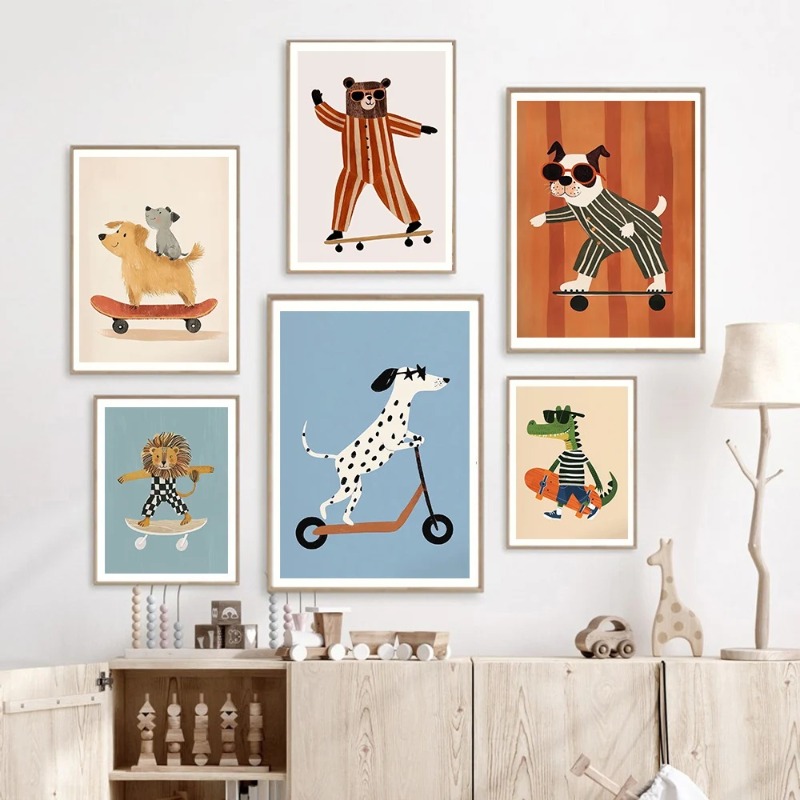 โปสเตอร์สัตว์ตลกๆ 1 ชิ้น ไม่มี - Baby Nursery Prints บทวิจารณ์และราคา