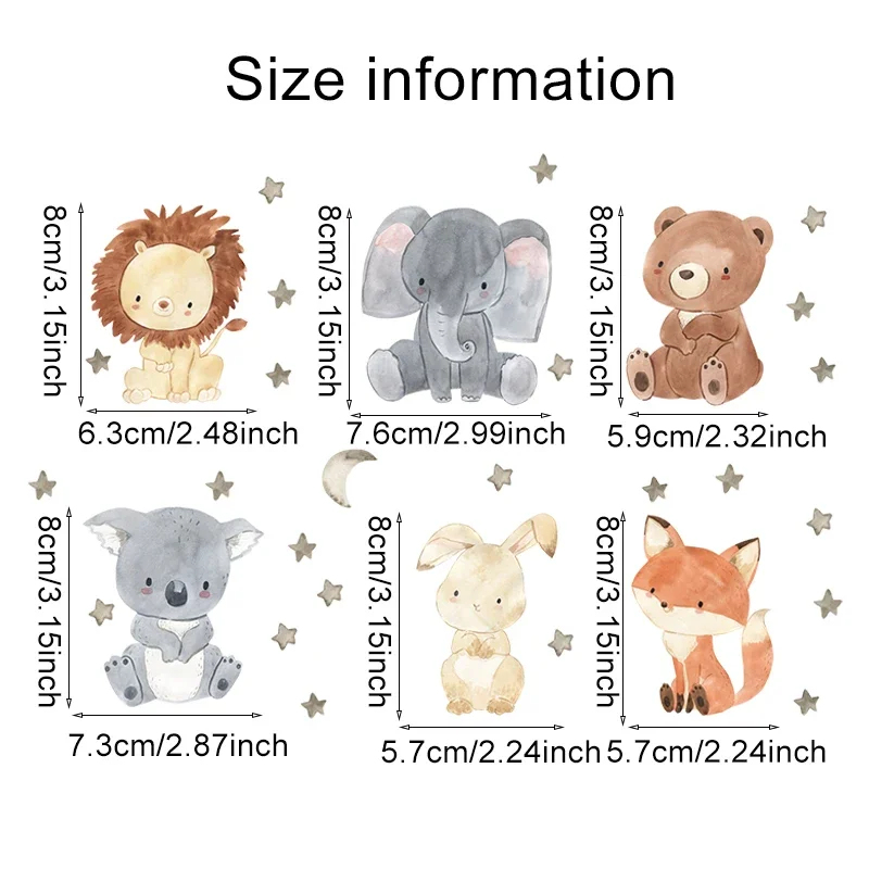 1/2/4/6 ชุดสติ๊กเกอร์ติดผนังรู - Baby Nursery Stickers บทวิจารณ์และราคา