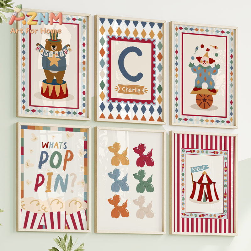 หมีนักมายากลในคณะละครสัตว์ ภาพ - Baby Nursery Posters บทวิจารณ์และราคา