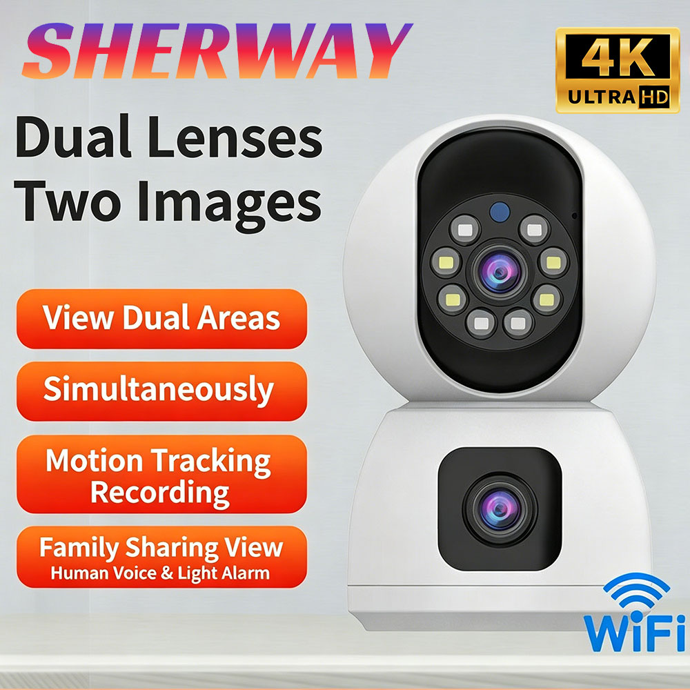 กล้องไอพี ไวไฟ 8MP เลนส์คู่ กล - Baby Monitor Split Screen บทวิจารณ์และราคา