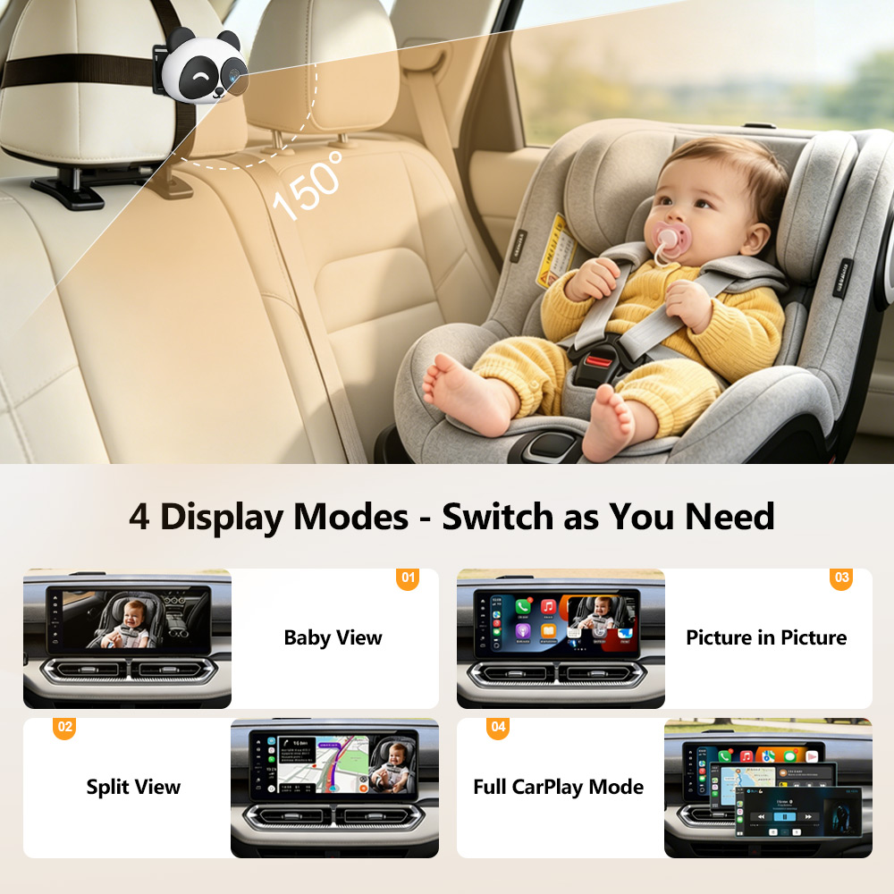 อะแดปเตอร์ CarPlay ไร้สาย Cabi - Baby Monitor Split Screen บทวิจารณ์และราคา