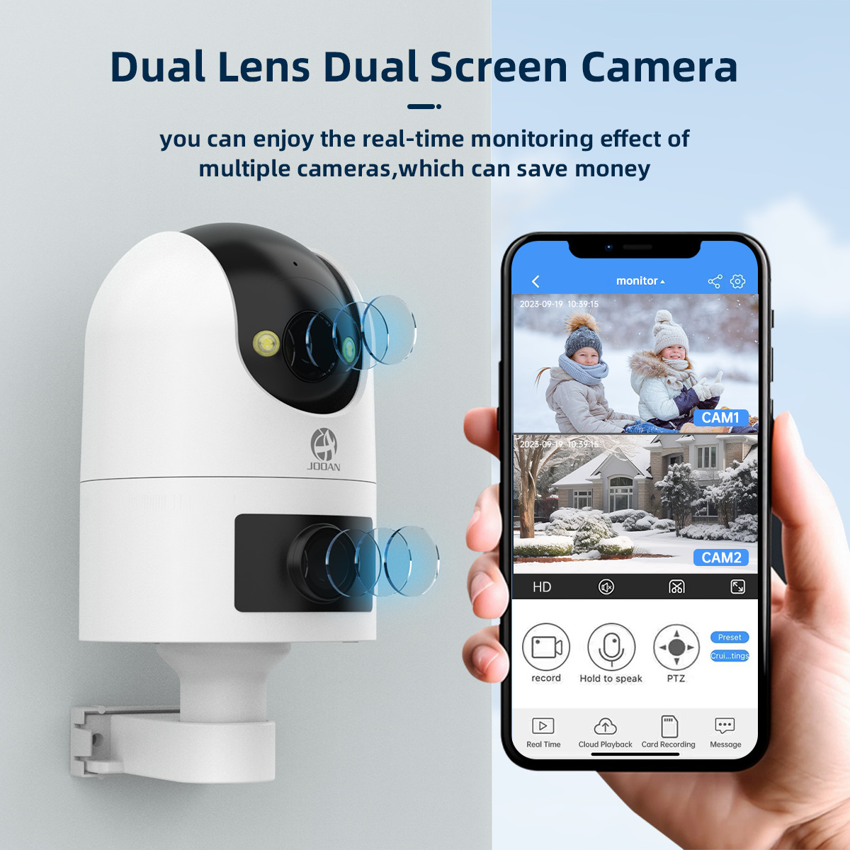 4K PTZ กล้อง IP กันน้ํากลางแจ้ - Baby Monitor Split Screen บทวิจารณ์และราคา