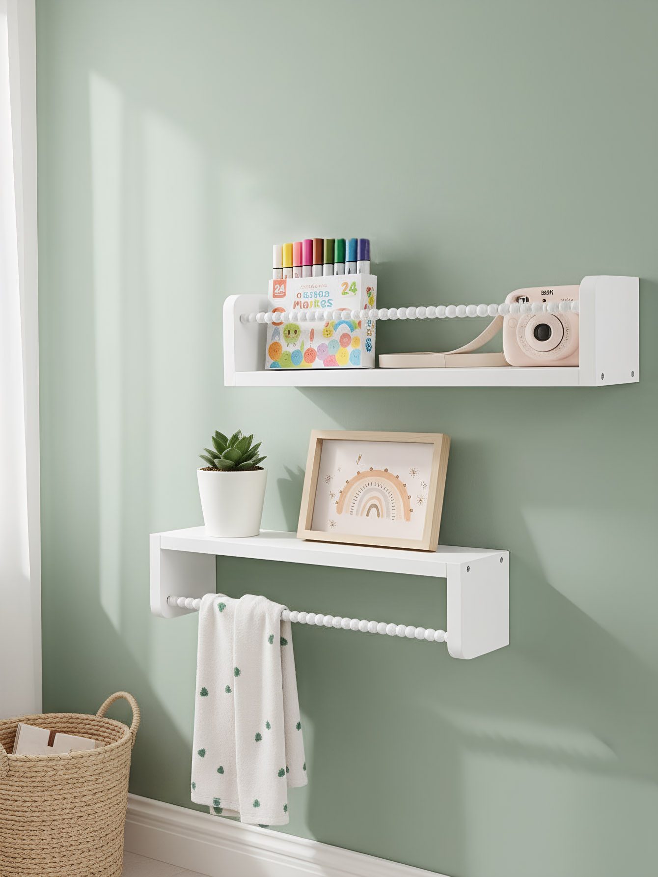 ชั้นวางหนังสือไม้สำหรับห้องเด็ - Baby Nursery Shelves บทวิจารณ์และราคา