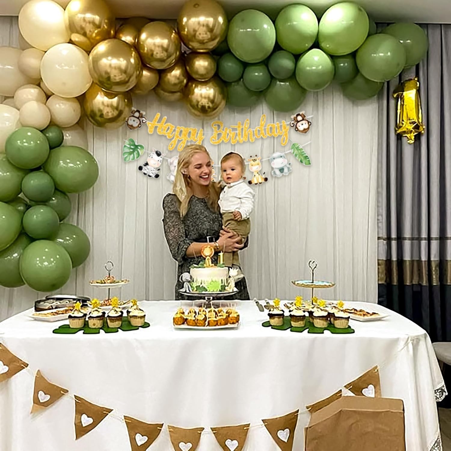 ป้ายแบนเนอร์สุขสันต์วันเกิดธีม - Baby Nursery Jungle Theme บทวิจารณ์และราคา