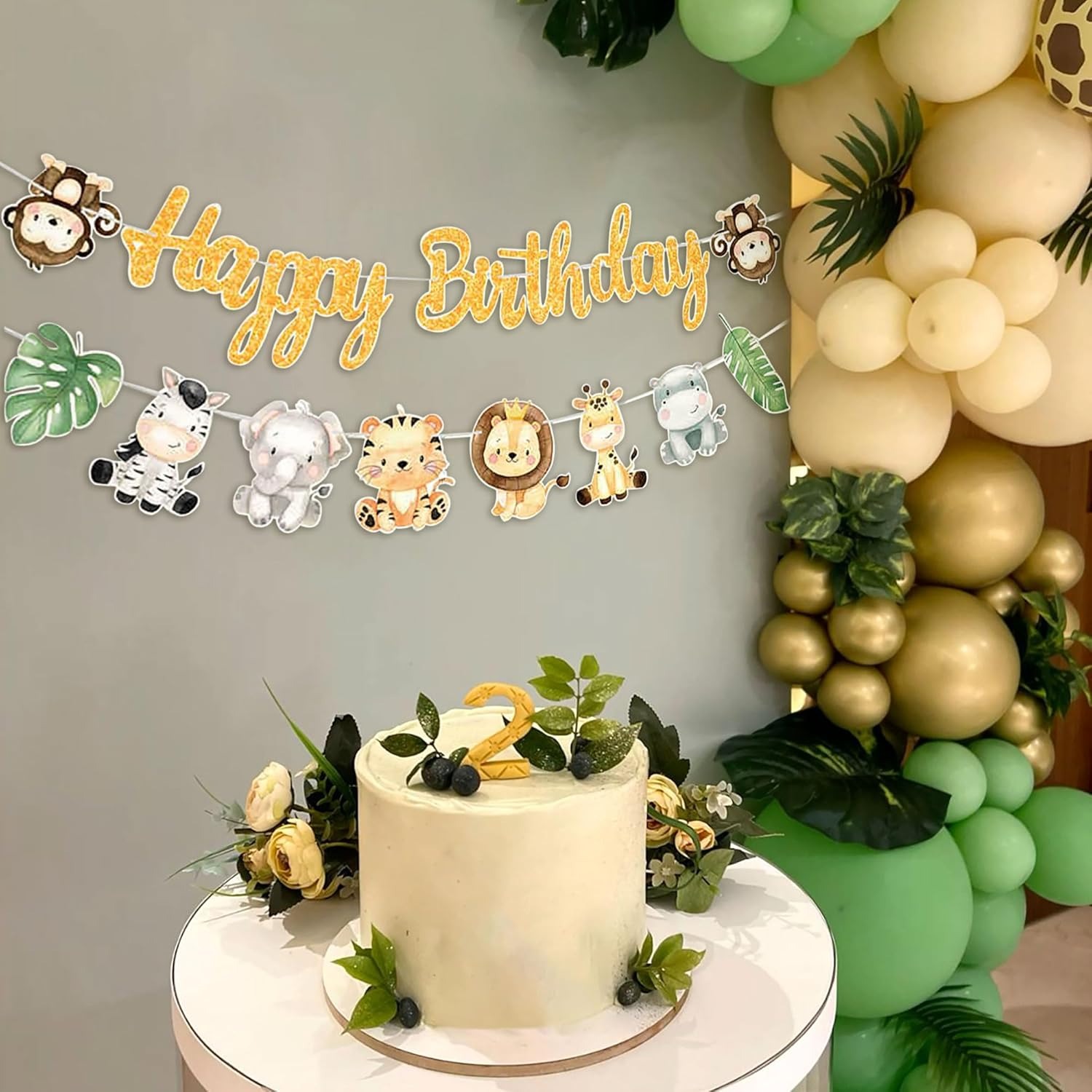 ป้ายแบนเนอร์สุขสันต์วันเกิดธีม - Baby Nursery Jungle Theme บทวิจารณ์และราคา